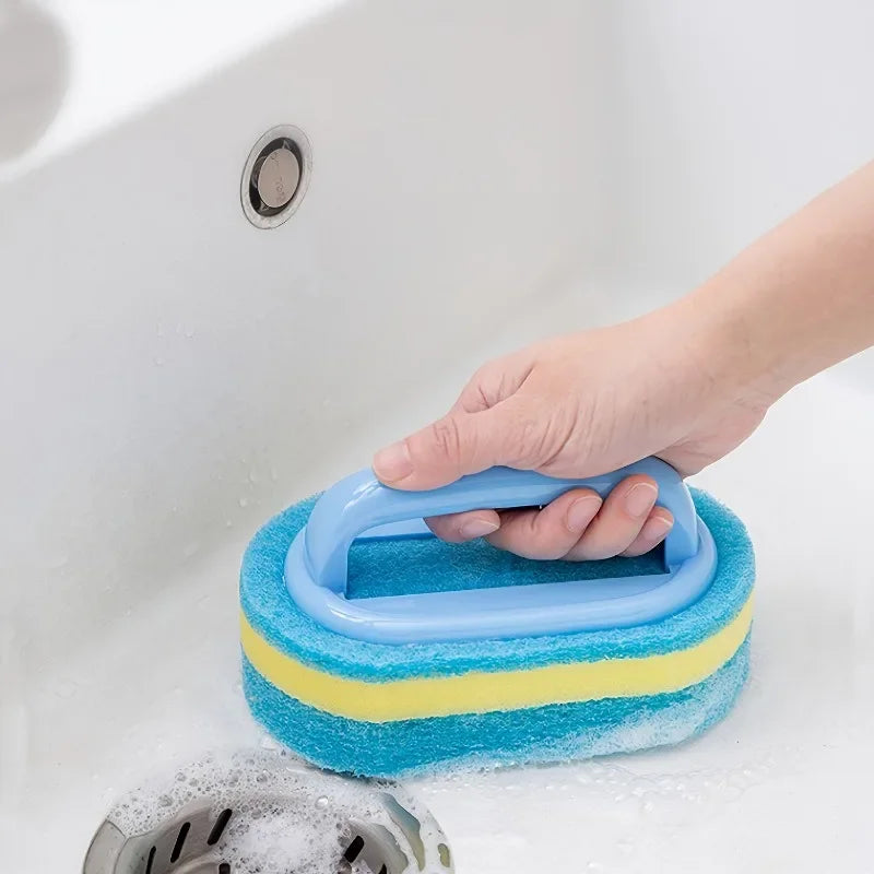 Household Cleaning Brush with Handle – Dish, Bathroom & Kitchen Tub Scrubber