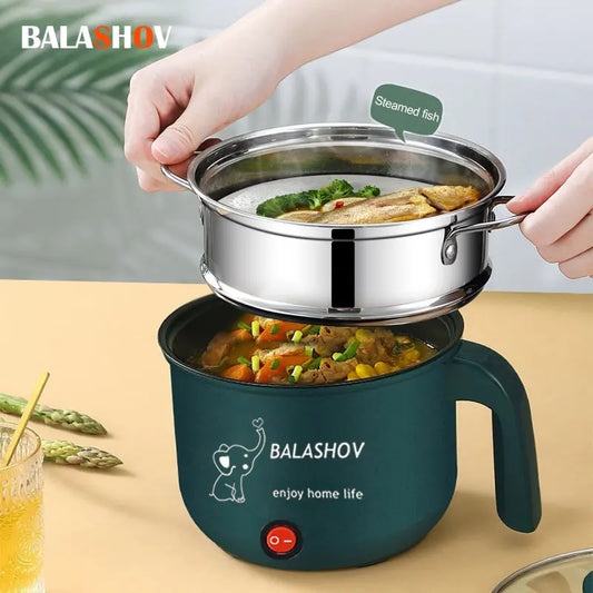 Mini Electric Hot Pot & Steamer – Non-Stick Multi-Cooker for 1-2 People