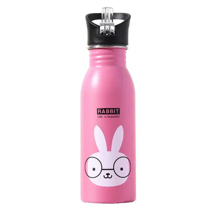 500ML Children's Stainless Steel Sports Water Bottles Portable Outdoor Cycling Camping Bicycle Bike Kettle