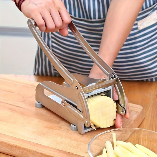 Kitchenley Stainless Steel Vegetable Cutting Machine – Potato Slicer & French Fry Cutter Food Chopper