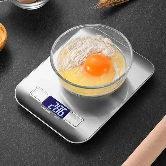 5kg Digital Kitchen Food Scale – Waterproof Stainless Steel