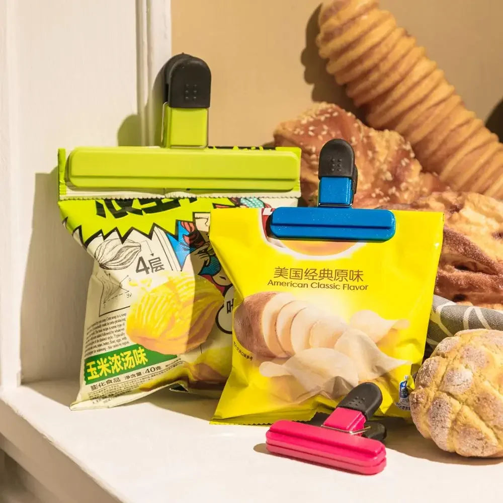 Colorful Strong Food Sealing Clips – Multifunctional Snack Bag Preservation Clamps