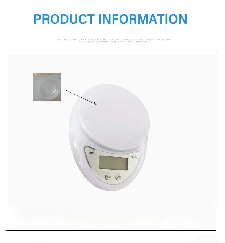 Mini Portable Digital Kitchen Scale – 5kg / 1g Precision
