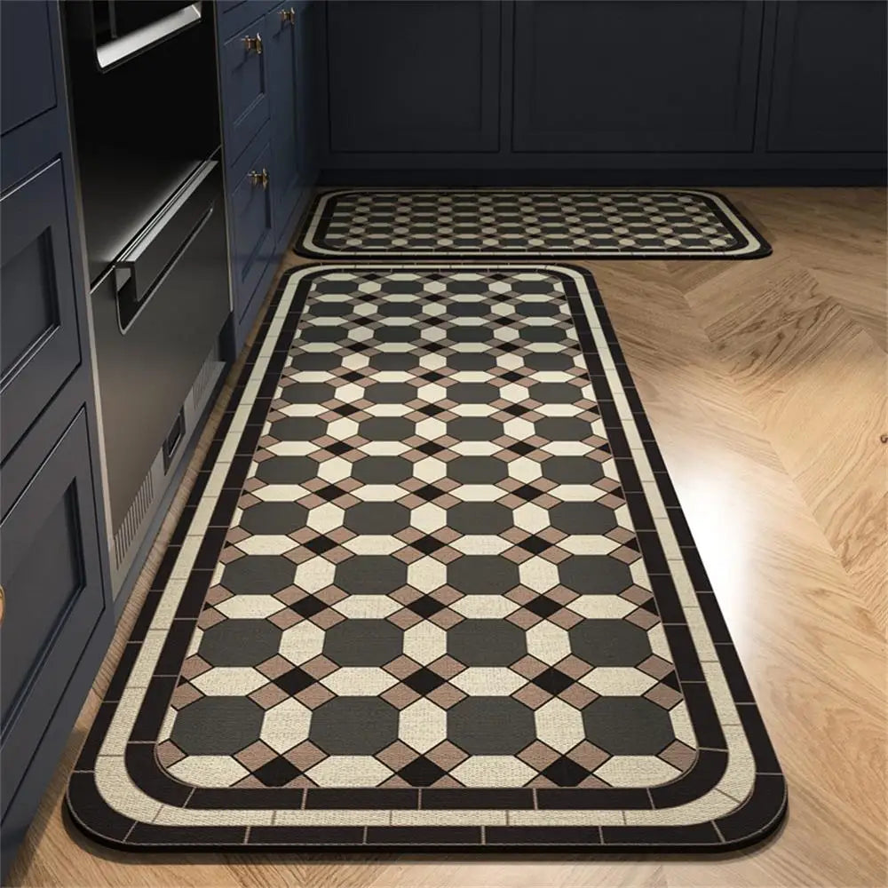 1PCS Kitchen Floor Mat Waterproof, Anti-skid, Anti-dirty Foot Mat Household Door Mat Crystal Velvet Long Carpet Door Mats 바닥 깔개