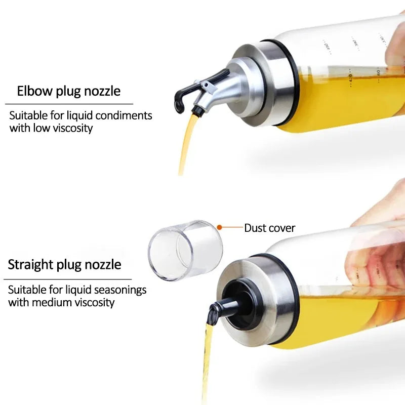180/300/500ml Cooking Seasoning Oil Bottle Sauce Bottle Glass Storage Bottles for Oil and Vinegar Oil Dispenser For Kitchen