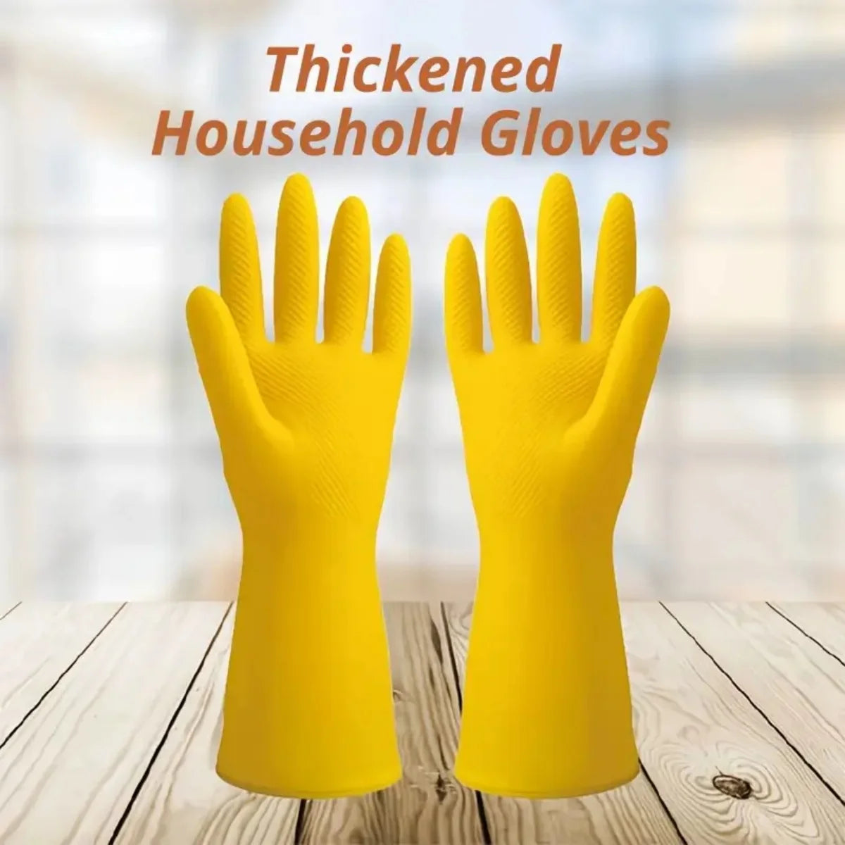 Latex Dishwashing Gloves Women's Waterproof Household Kitchen Washing Bowl Washing Clothes Vegetable Cleaning Household