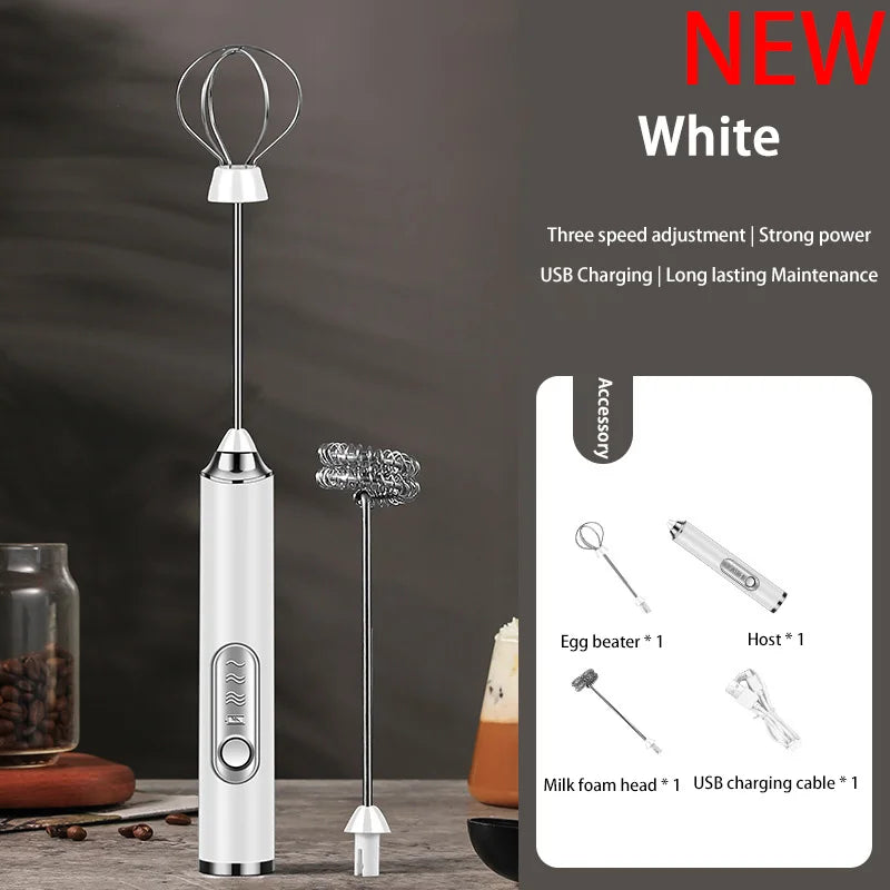 XIAOMI Electric Milk Frother Mini Handheld Wireless Powerful USB Rechargeable Convenience Coffee Milk Whipping Kitchen Whisks