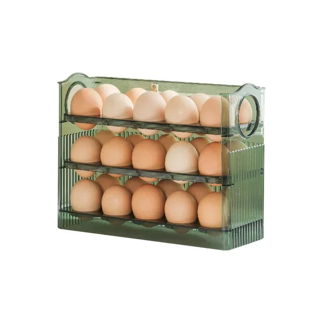 Reversible Refrigerator Door Egg Storage Box & Organizer Tray