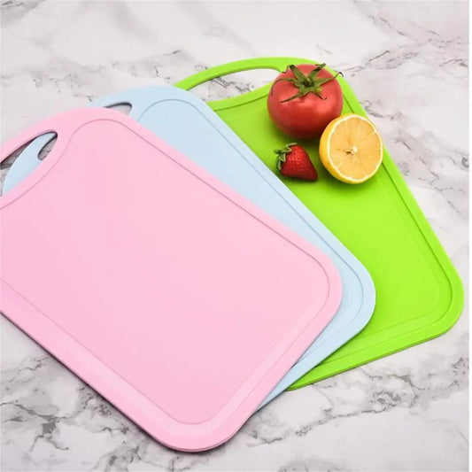 Non-Slip Multicolor Plastic Cutting Board – Baby Food Safe