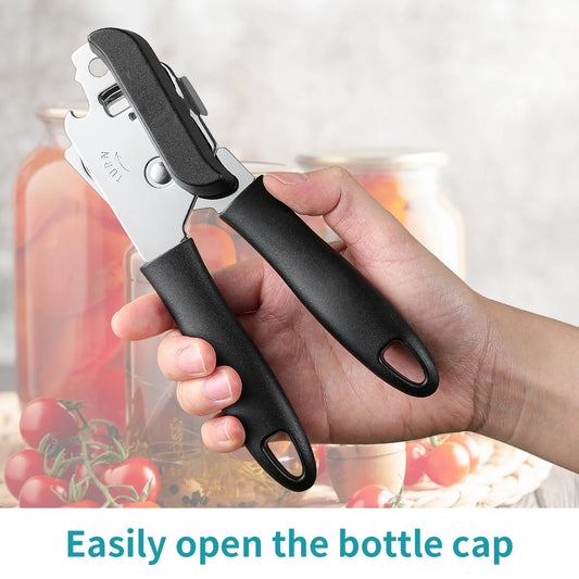 Professional Ergonomic Stainless Steel Manual Can Opener – Jar & Tin Opener