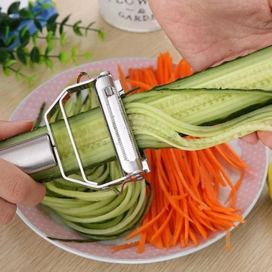 Multifunctional Stainless Steel Vegetable Peeler, Grater & Julienne Slicer