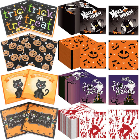 Halloween Disposable Paper Party Napkins