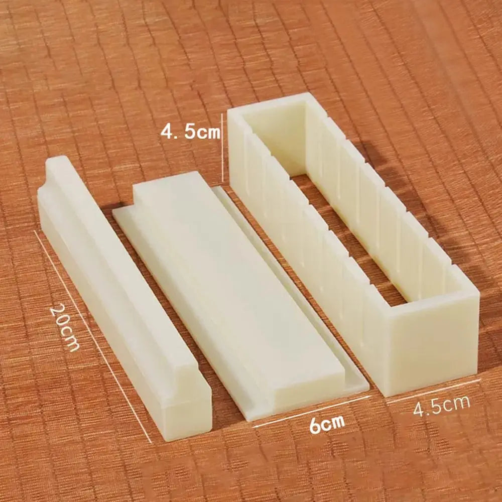 Sushi Maker Equipment Kit – Plastic Kimbap & Sushi Roll Molds in Round, Square & Heart Shapes