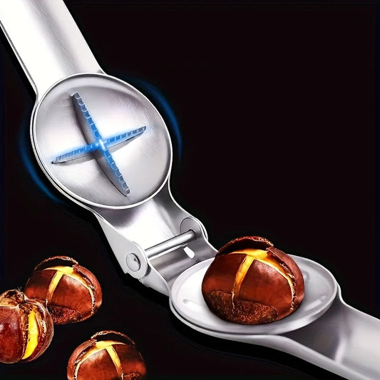 2-in-1 Chestnut Opener & Walnut Nut Cracker – Chestnut Clip & Pliers