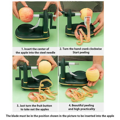 Manual Apple Peeler Multifunctional Potato Fruit Apples Peeler Stainless Steel Blades Gadgets Food Peeling for Home Kitchen Tool