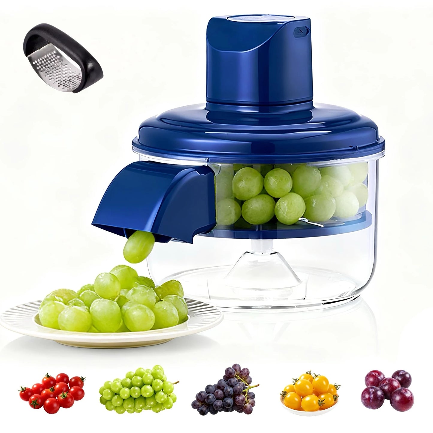 Upgrade 2-in-1 Electric Garlic & Fruit Peeler - Effortless Peeling in 20 Seconds,Easy to Clean, Remover Tool for Kitchen