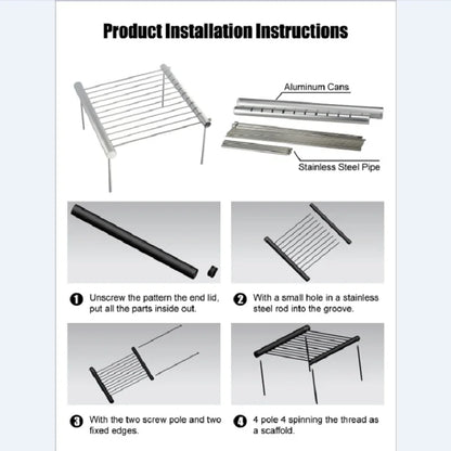 Folding Portable Stainless Steel Mini BBQ Grill – Pocket Barbecue Grill for Home & Park Use