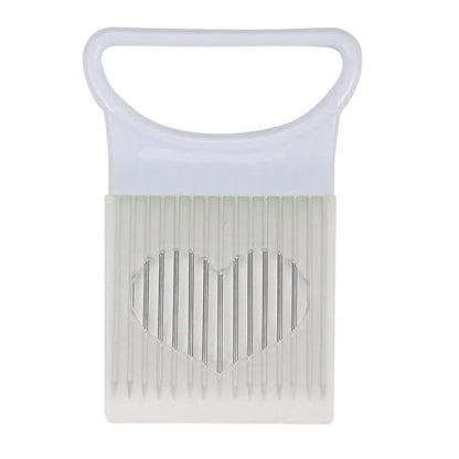 Onion Slicer with Stainless Steel Safety Holder – Tear-Free - Kitchenley