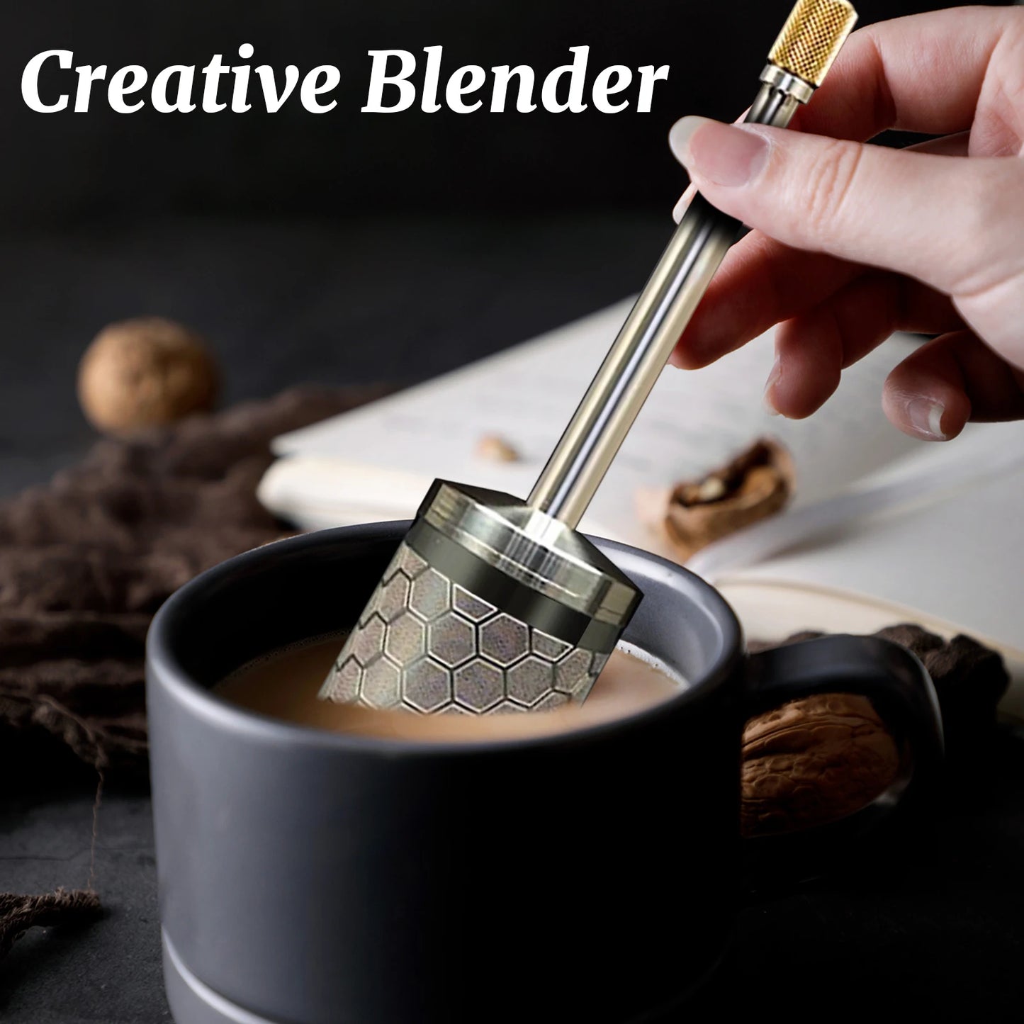 Press & Release Coffee & Tea Stirrer – Portable Infuser Tool for Lattes, Cocktails & Beverages (S/M)