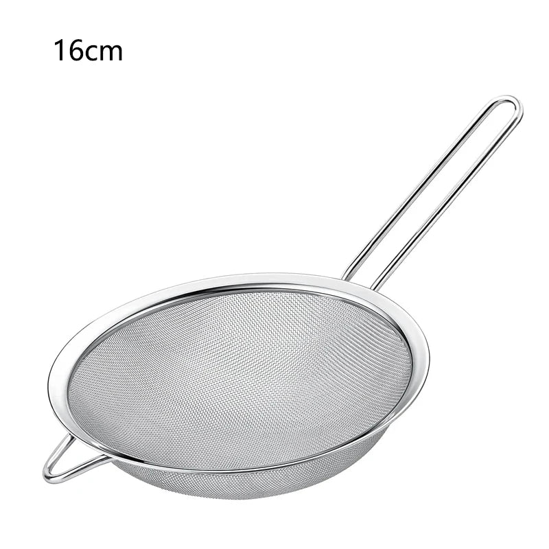 Stainless Steel Fine Mesh Sieve & Flour Sifter Set – 1/3/4 Pcs - Kitchenley