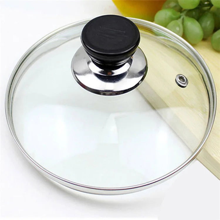 Tempered Glass Round Frying Pan Cover Visible Vertical Lid Pot Lid Cookware Parts Kitchen Accessories 20-30cm