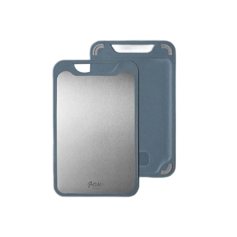 1PC Stainless Steel Plastic Double-sided Multifunctional Cutting Board for Cutting Vegetables, Meat, and Fruits.