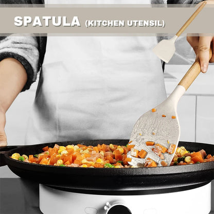 12pcs Silicone Kitchenware Cooking Utensils Set Non Stick Cookware Spatula Shovel Egg Beaters Baking Set with Storage Bucket