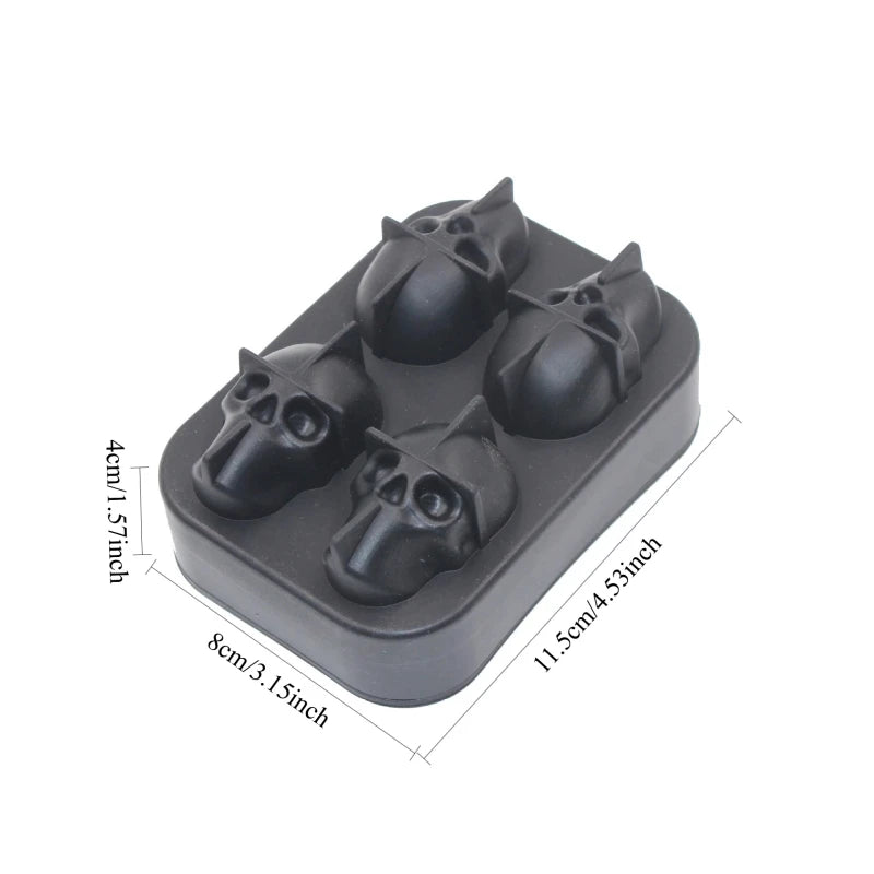 10-Grid Skull Silicone Ice Cube Mold