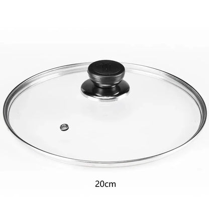 Tempered Glass Round Frying Pan Cover Visible Vertical Lid Pot Lid Cookware Parts Kitchen Accessories 20-30cm