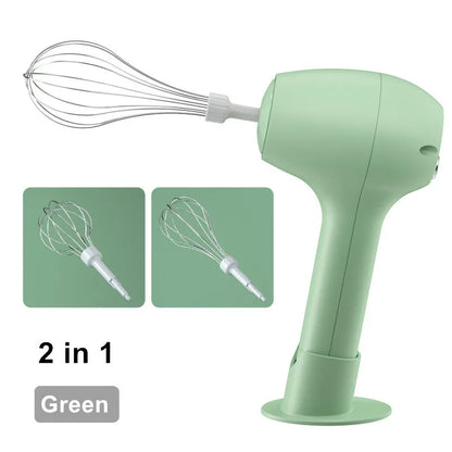 Wireless Electric Egg Beater Handheld Mini Multifunctional Milk Frother Cream Coffee Automatic Mixer With Base