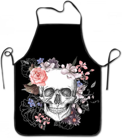 Sugar Skull Print Halloween Cooking Apron