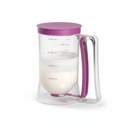 Kitchenley 900ml Batter Dispenser with Measuring Label – Squeeze Handle for Pancake, Cookie, Cake & Waffle Batter