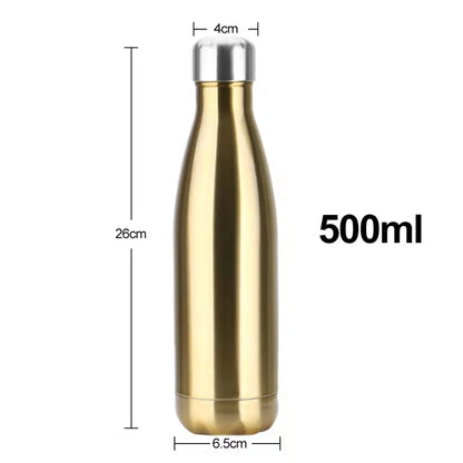 500ml Stainless Steel Water Bottle Cola Water Beer Thermos Double-Wall Insulated Vacuum Flask BPA Free Thermos for Sport Bottles