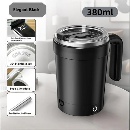 New smart temperature-measuring magnetic automatic stirring cup, electric portable coffee cup, milkshake cup, sports and fitness