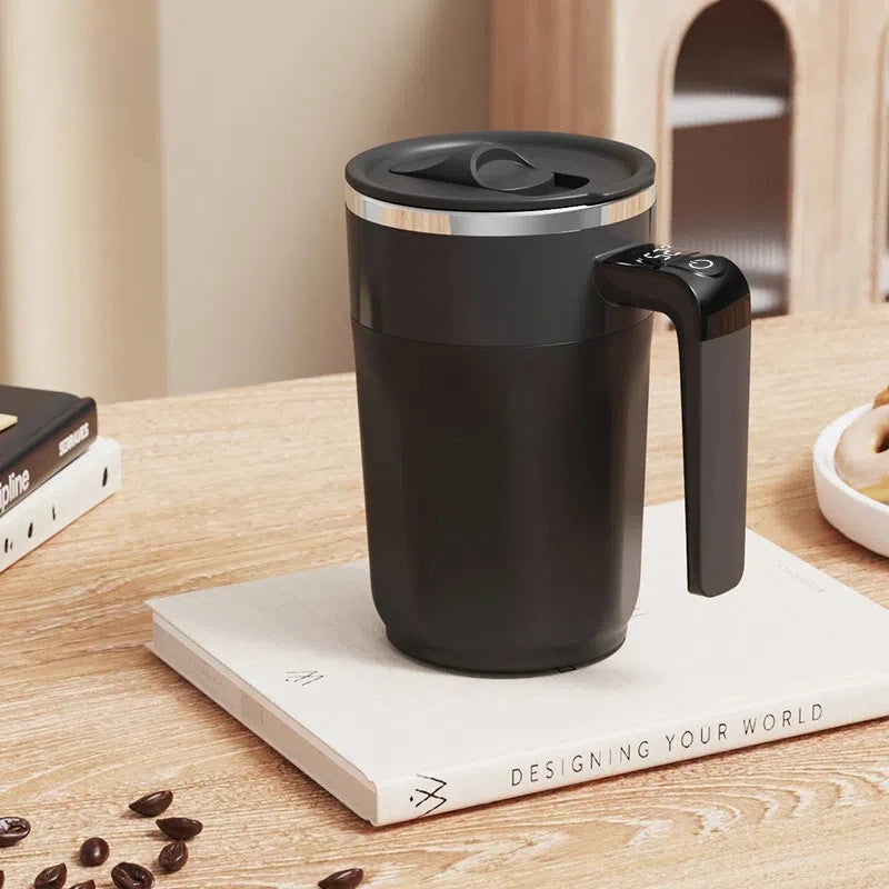 400ML Mixing Cup LED Temperature Display Coffee Cup 316 Stainless Steel Magnetic rotating stirring Milk Coffee Self Stirring Mug