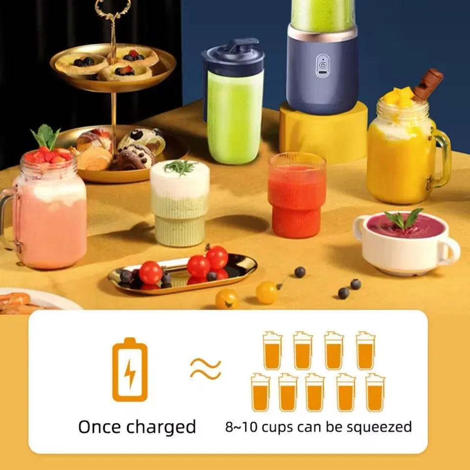 A set of dual cup juicers, multifunctional, suitable for fruits and vegetables, 6-leaf juice cup multifunctional juicer