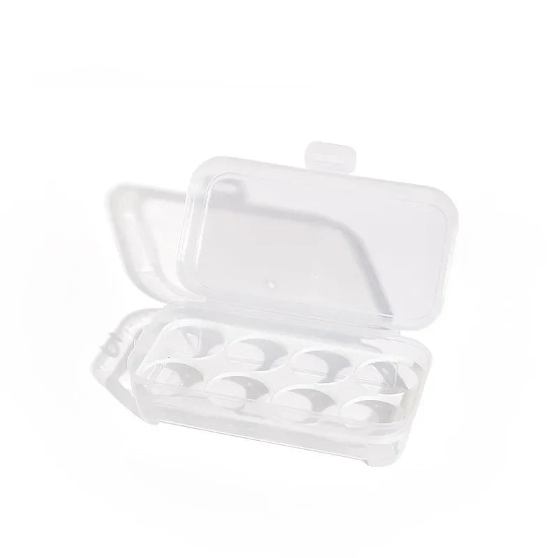 Portable Shockproof Eggs Box 3/4/8 Grids Storage Container Egg Holder Transparent Kitchen Organizer for Outdoor Camping Picnic
