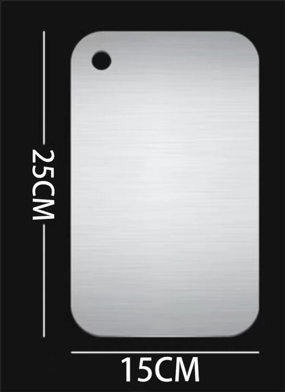 Titanium Cutting Boards for Kitchen Stainless Board 304 Steel Thickened Double Sided Food Grade Portable Fruit Meat Chopping