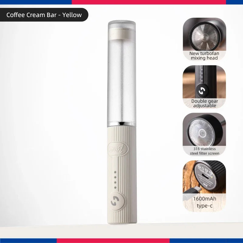 Bincoo Milk Foamer Coffee Whisk Mixer Electric Blender Egg Beater Mini Frother Handle Stirrer Cappuccino Maker Cooking Tools