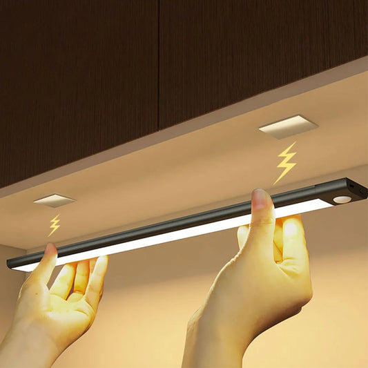 Type-C Rechargeable LED Cabinet Light with Motion Sensor – Kitchen & Wardrobe Night Light (10-50cm)
