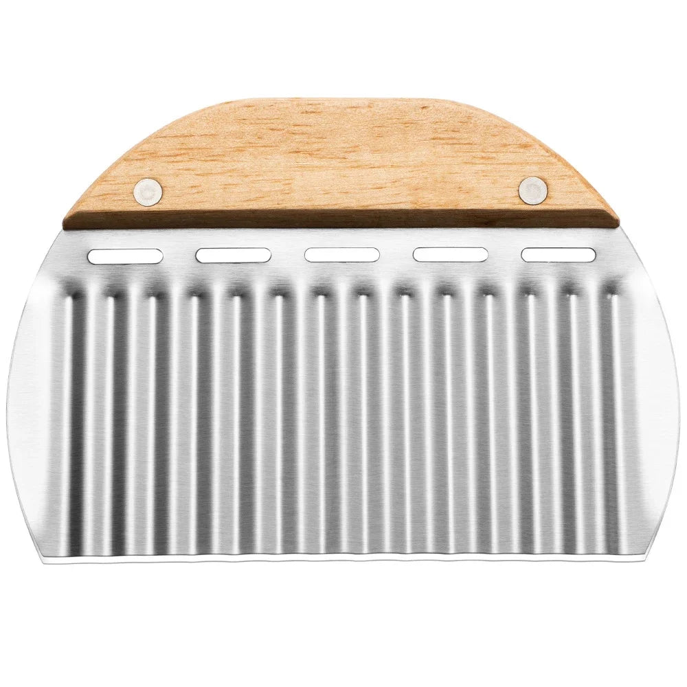 Stainless Steel Pastry Cutter & Dough Scraper with Scale – Noodle Knife & Cake Scraper Baking Tool (1/3 Pcs)