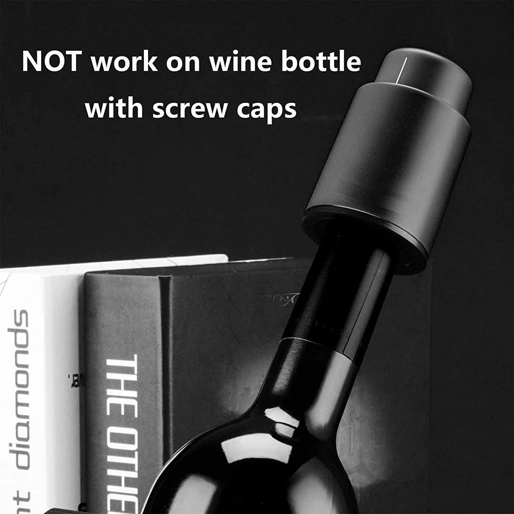 Vacuum Wine Bottle Stopper – Reusable Push-Style Wine Cork - Kitchenley