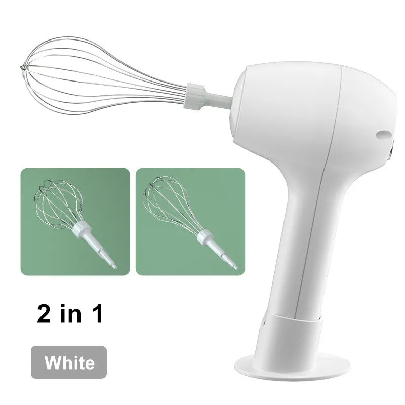 Wireless Electric Egg Beater Handheld Mini Multifunctional Milk Frother Cream Coffee Automatic Mixer With Base
