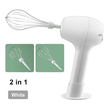 Wireless Electric Egg Beater Handheld Mini Multifunctional Milk Frother Cream Coffee Automatic Mixer With Base