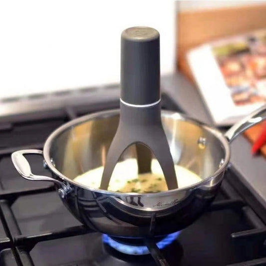 Multifunctional Triangle Pan Stirrer & Egg Whisk – Battery-Operated Sauce, Soup & Cream Blender