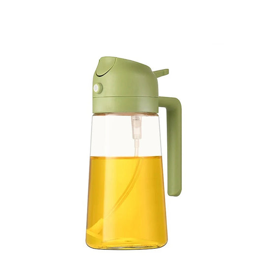 2-in-1 Oil Sprayer & Pourer Bottle – Plastic Oil Dispenser & Vaporizer for Kitchen, BBQ & Camping (1–4 Pcs)