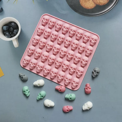40-Hole Skull Silicone Ice Cube Mold