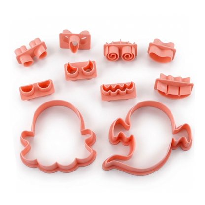 10-Piece Ghost Face Cookie Cutter Set