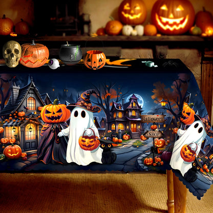 Halloween Print Polyester Tablecloth