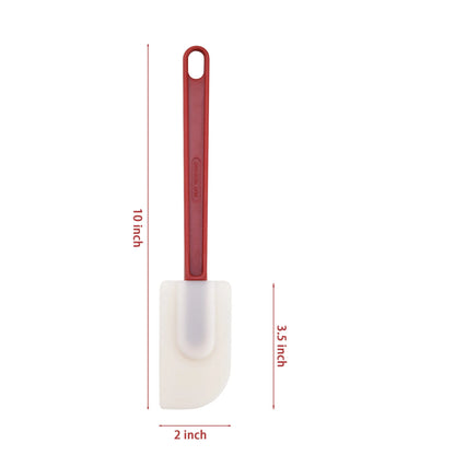 LMETJMA Heat Resistant Rubber Spatula Nonstick Silicone Spatula Scrapers Commercial High Temp Kitchen Baking Spatula JT491